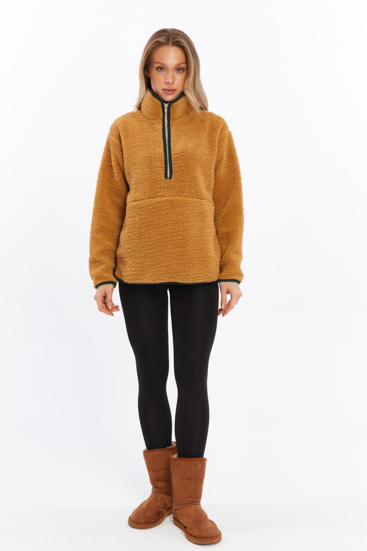 Peluş Örme Sweatshirt