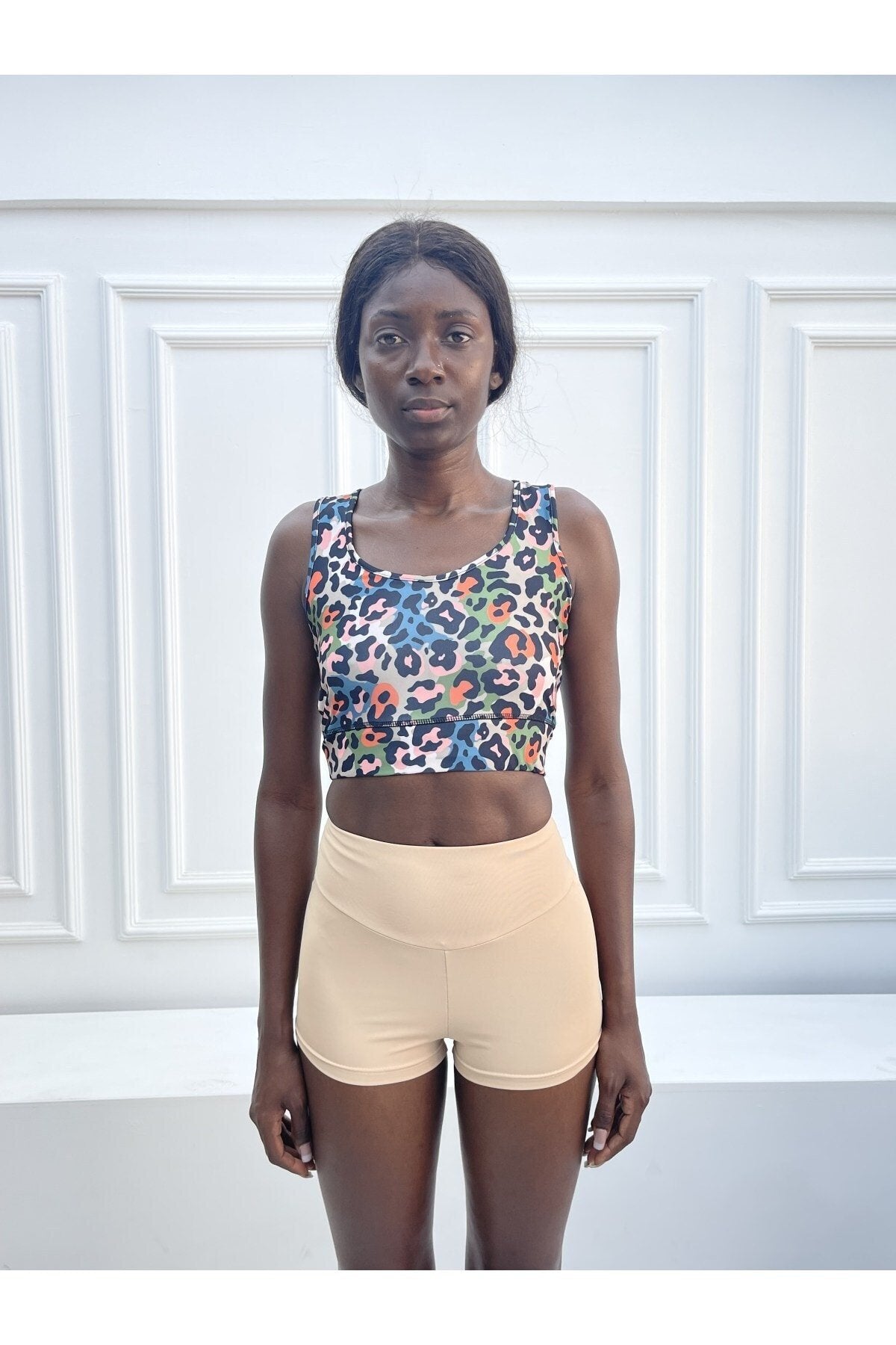 Kavuniçi Extra Yüksek Bel Mini Sporcu Şort