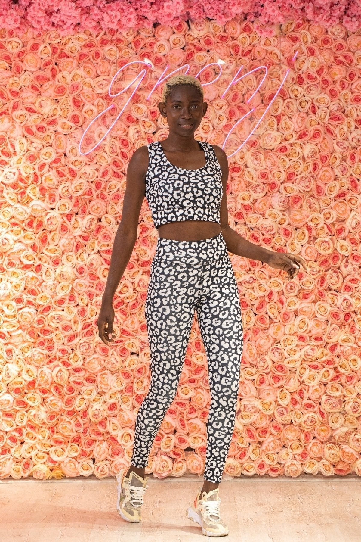 Beyaz/siyah Leopar Desen Dijital Baskılı Basic Büstiyer