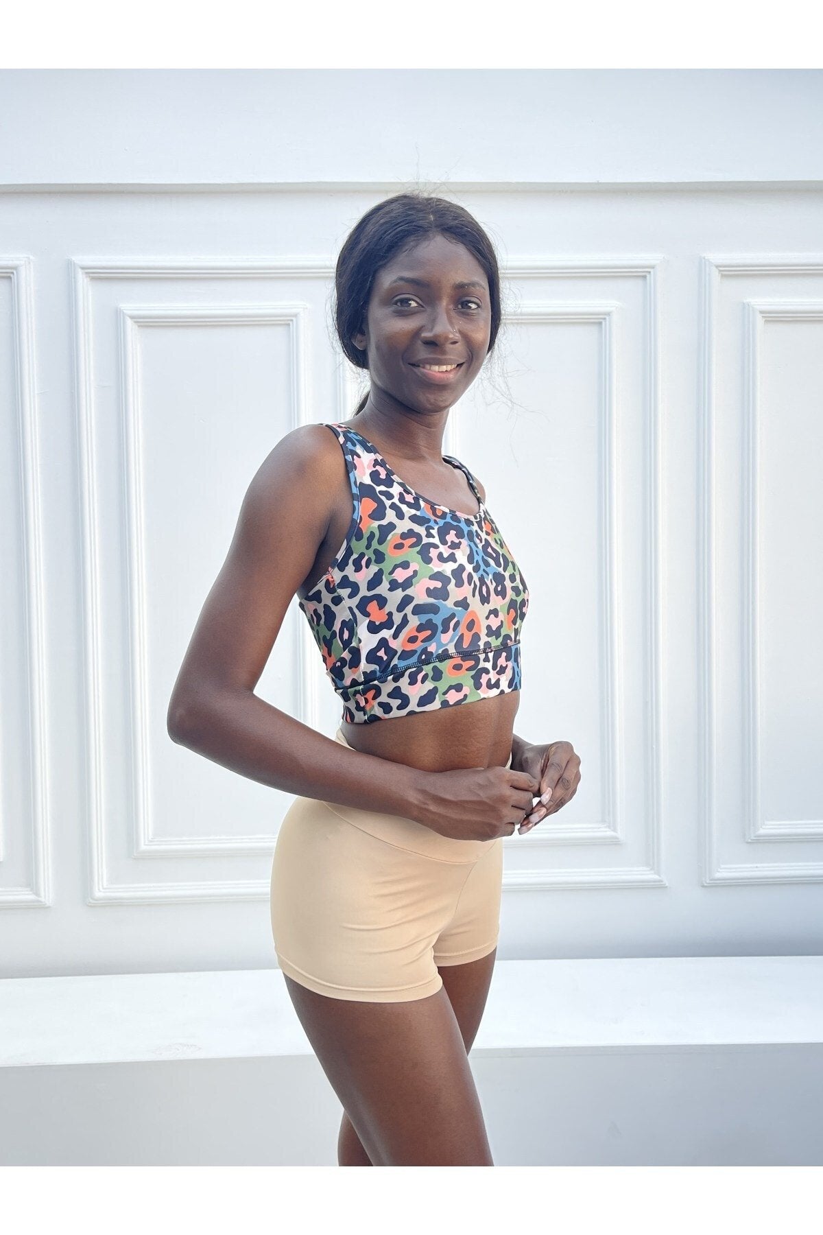 Kavuniçi Extra Yüksek Bel Mini Sporcu Şort