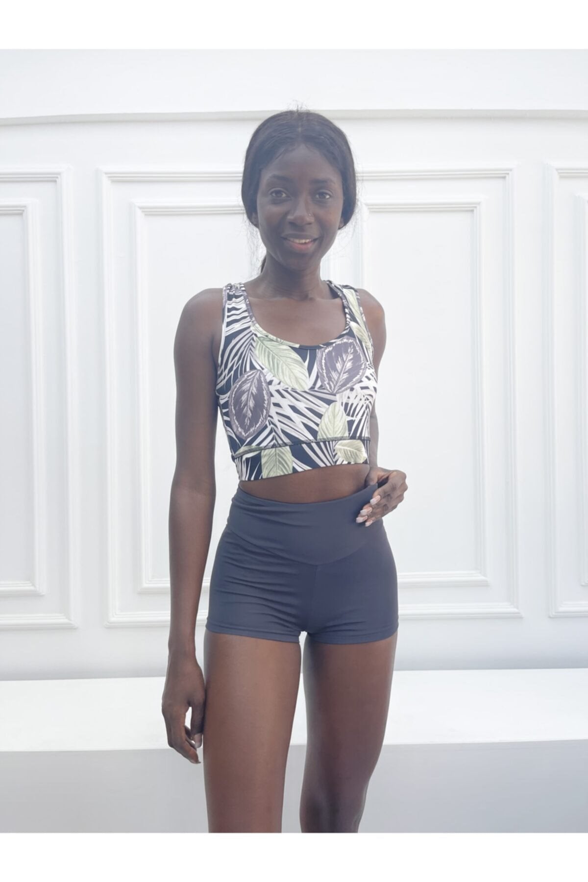 Kavuniçi Extra Yüksek Bel Mini Sporcu Şort