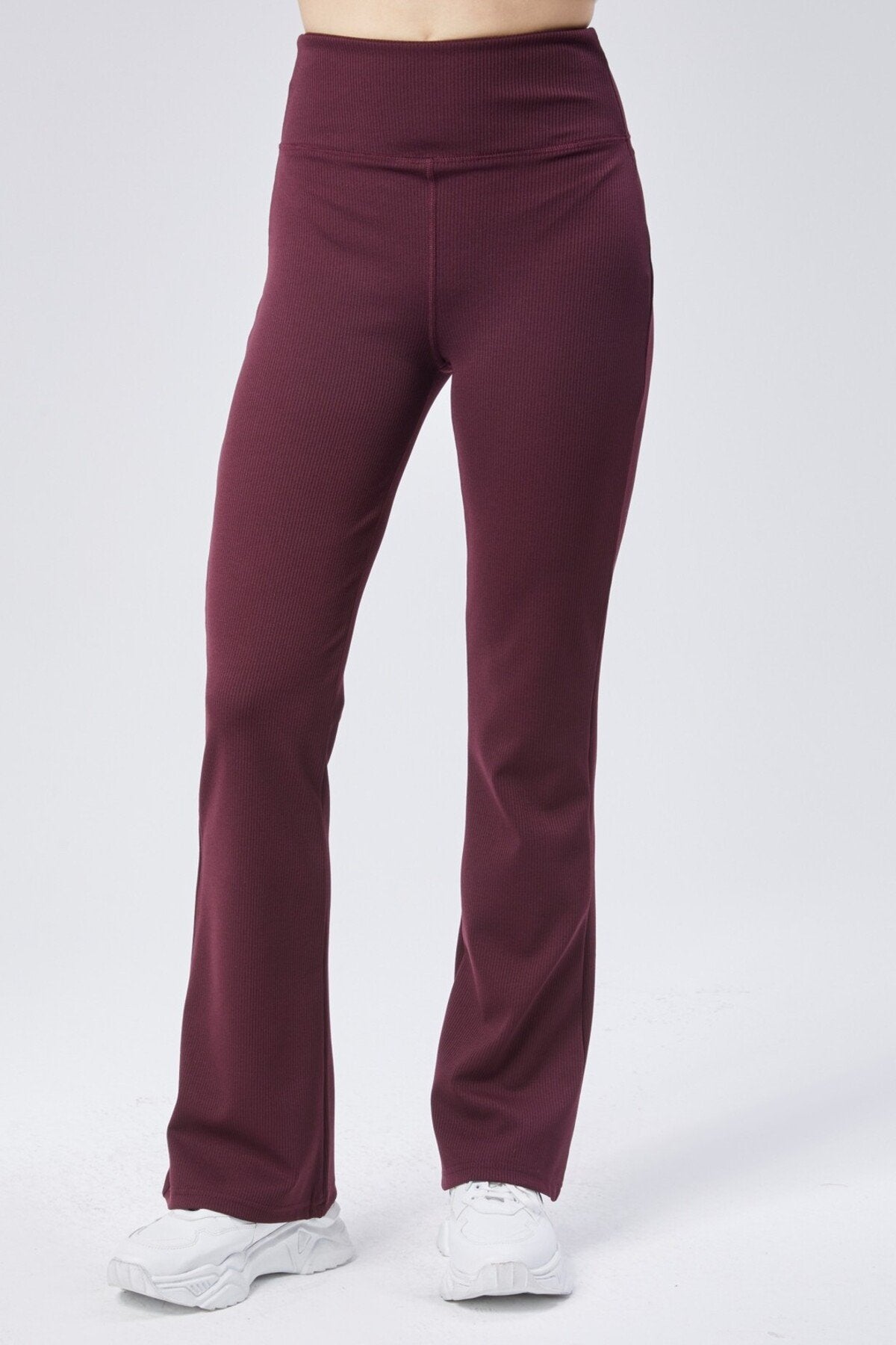 Fitilli Flare Yoga Örme Spor Tayt