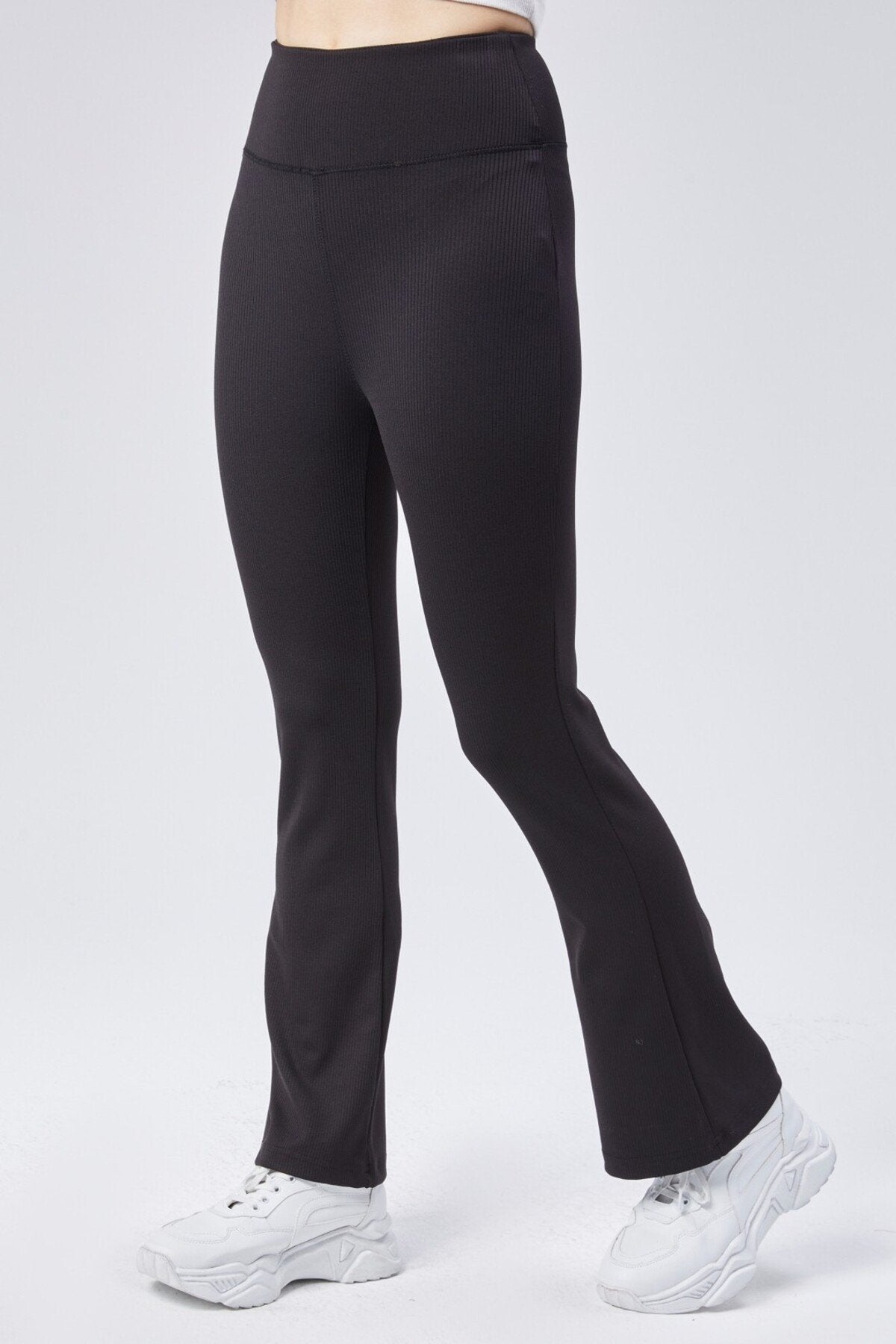 Fitilli Flare Yoga Örme Spor Tayt