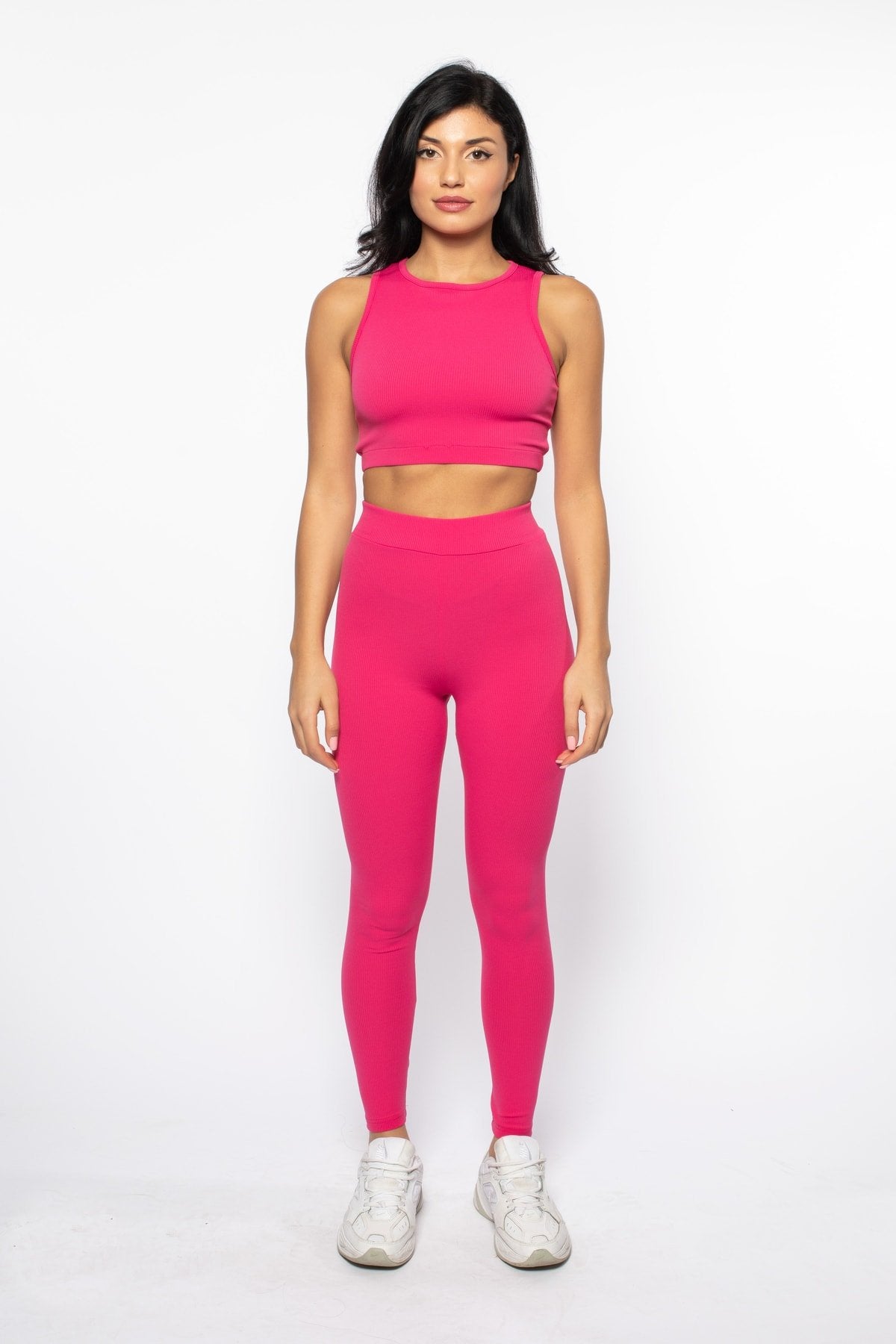 Turuncu Fitilli Yüksek Bel Toparlayıcı Örme Tayt