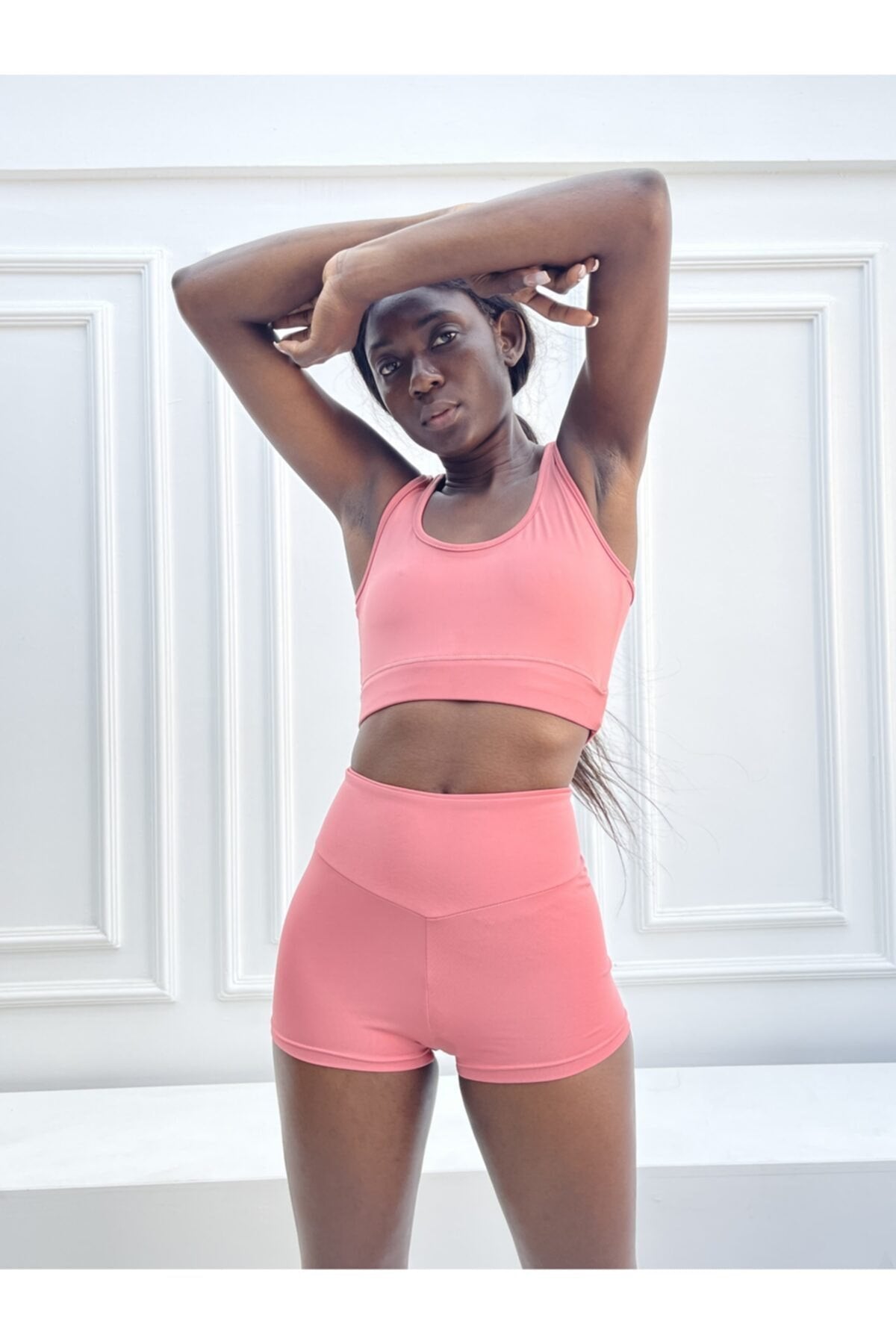 Kavuniçi Extra Yüksek Bel Mini Sporcu Şort