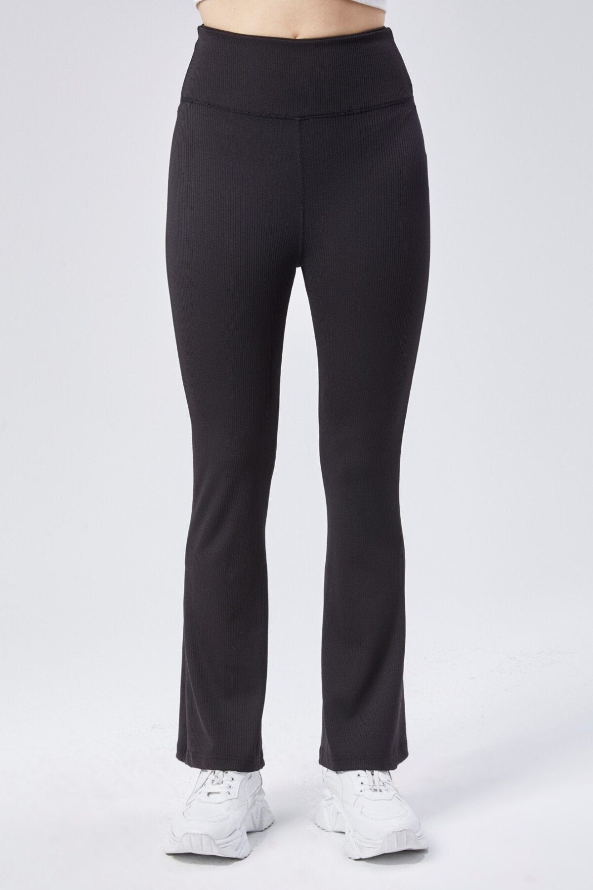 Fitilli Flare Yoga Örme Spor Tayt