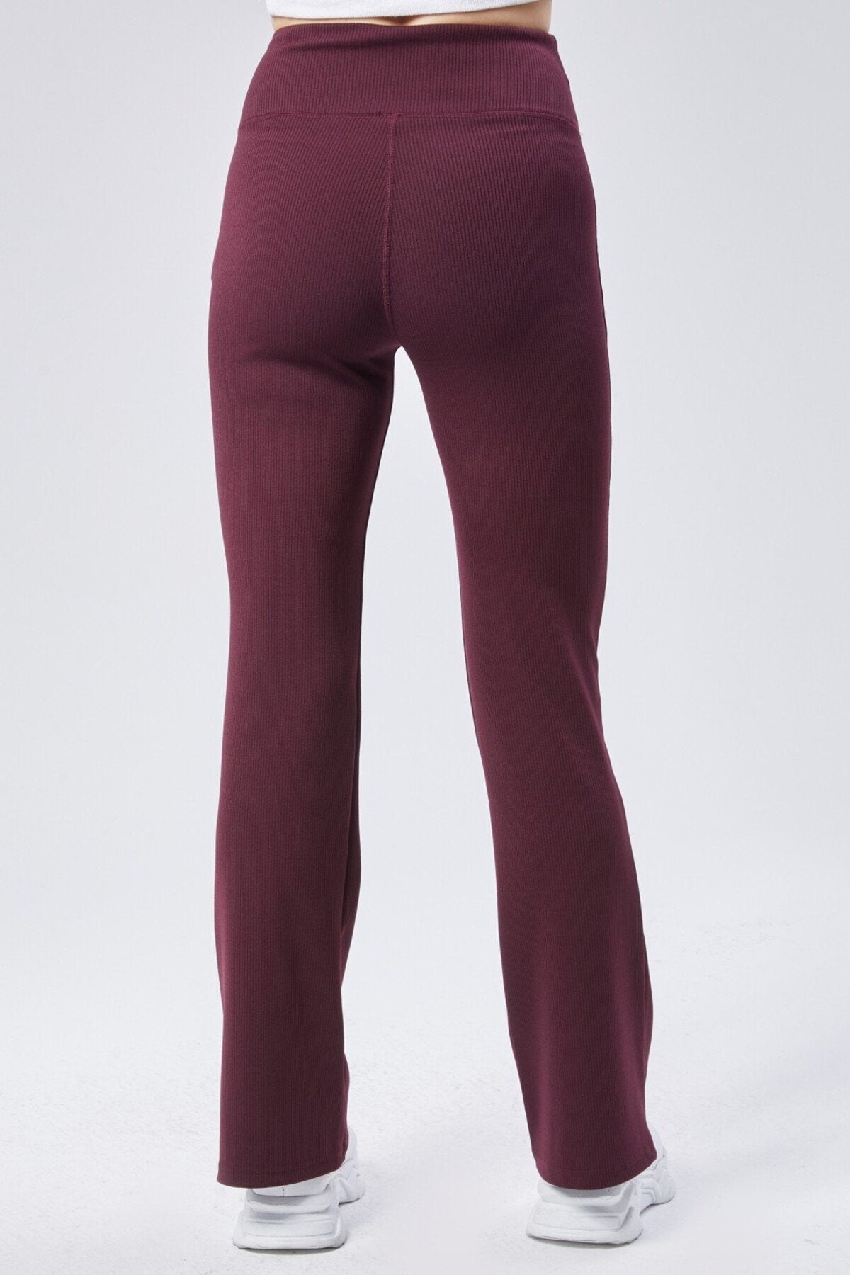 Fitilli Flare Yoga Örme Spor Tayt