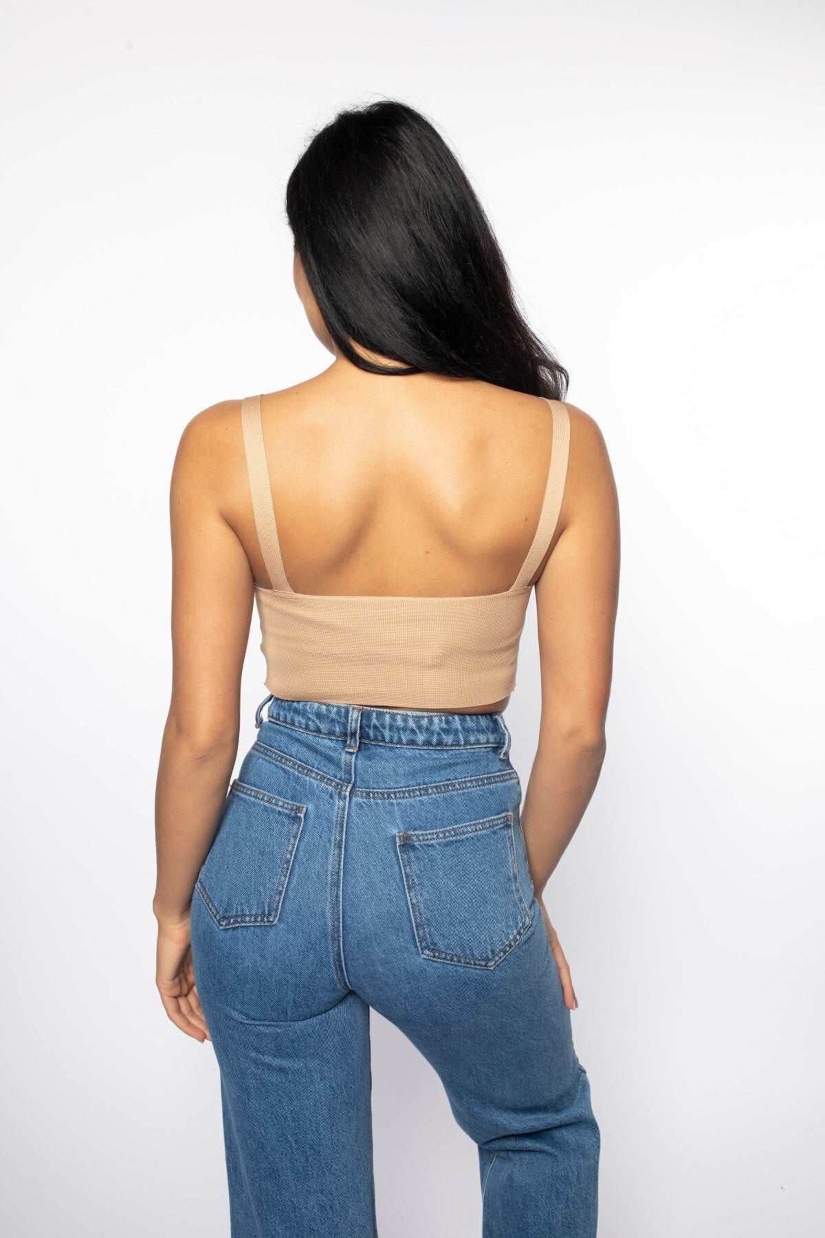 Göğüste Dilim Detaylı Triko Bluz