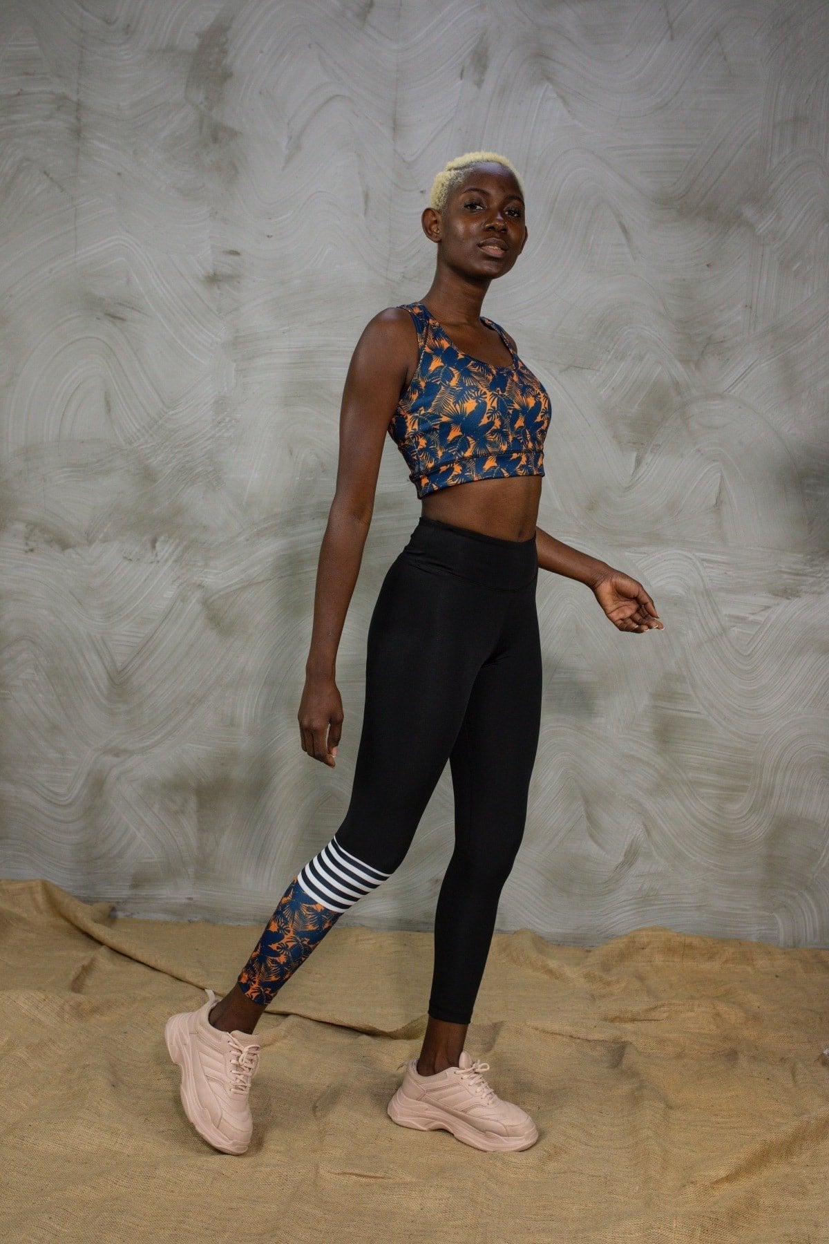 Beyaz/siyah Leopar Desen Dijital Baskılı Basic Büstiyer