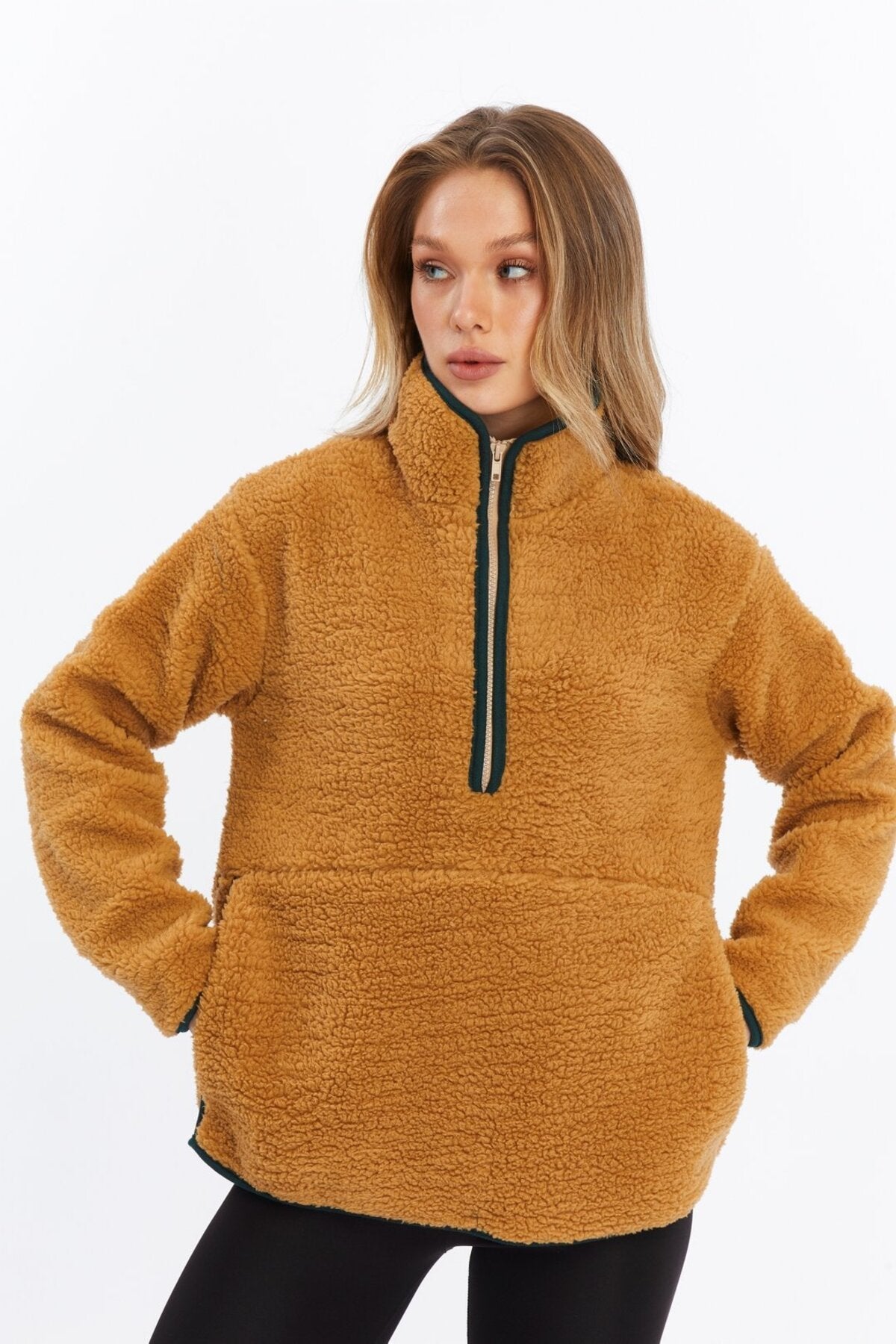 Peluş Örme Sweatshirt