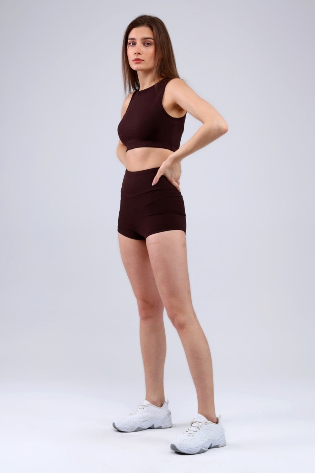 Turuncu Fitilli Extra Yüksek Bel Mini Şort