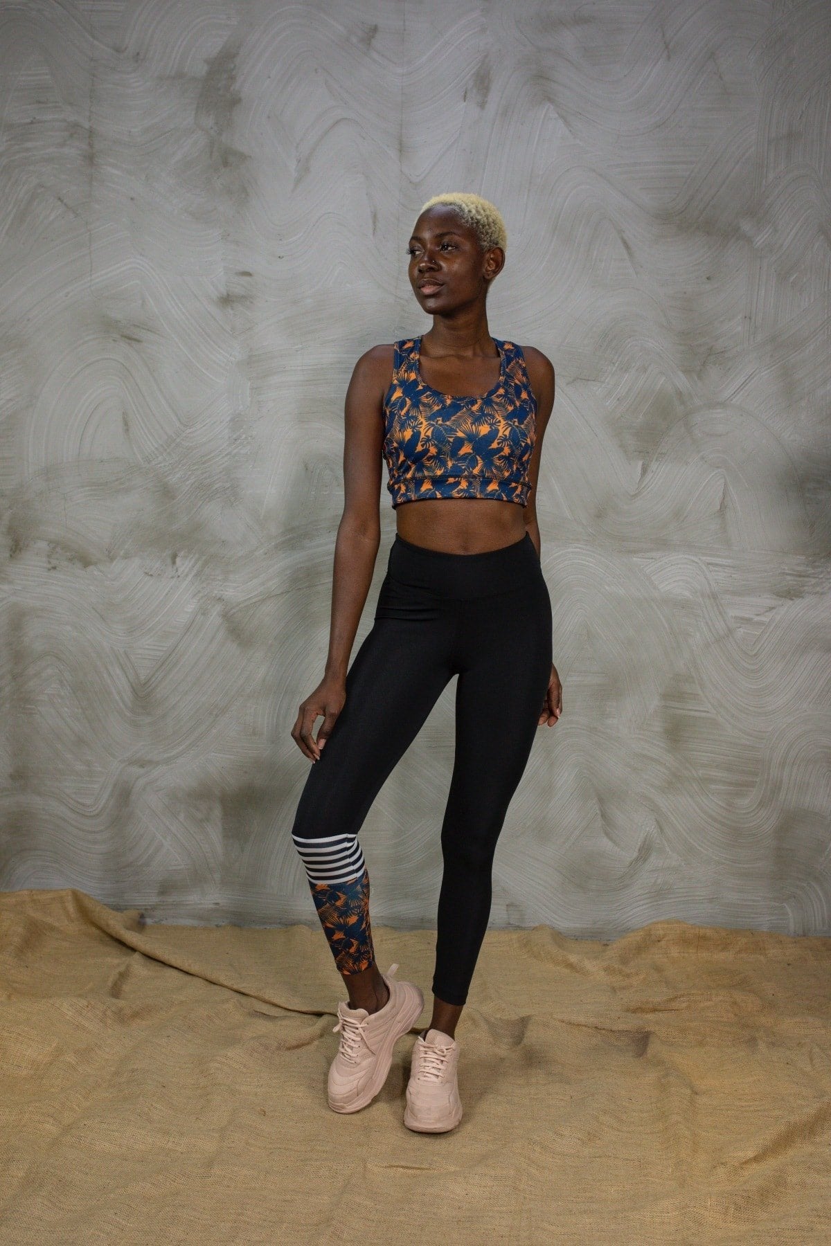 Beyaz/siyah Leopar Desen Dijital Baskılı Basic Büstiyer