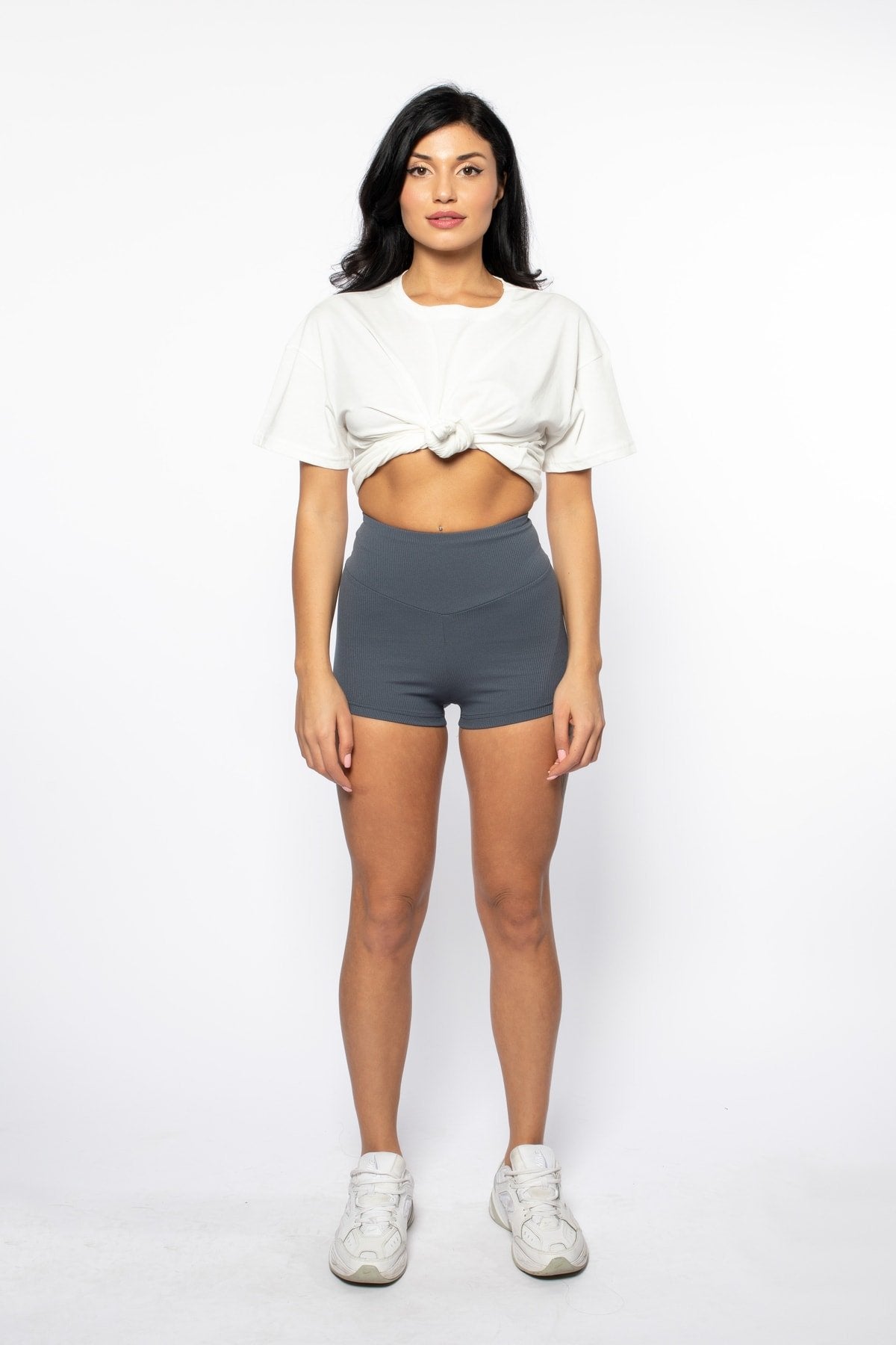 Turuncu Fitilli Extra Yüksek Bel Mini Şort