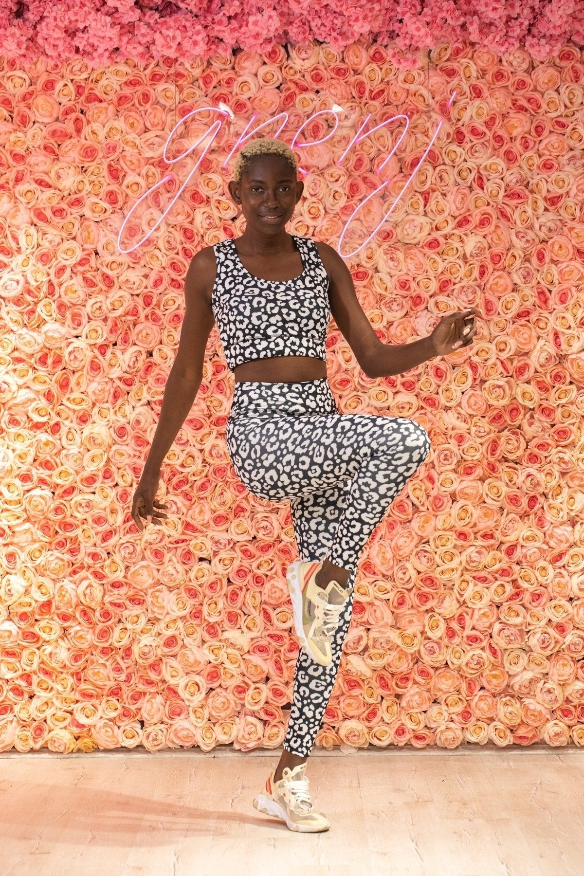 Beyaz/siyah Leopar Desen Dijital Baskılı Basic Büstiyer