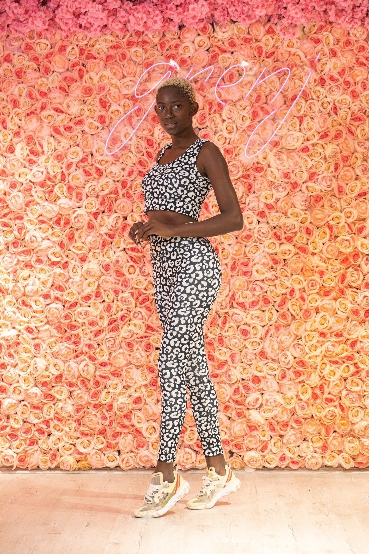 Beyaz/siyah Leopar Desen Dijital Baskılı Basic Büstiyer