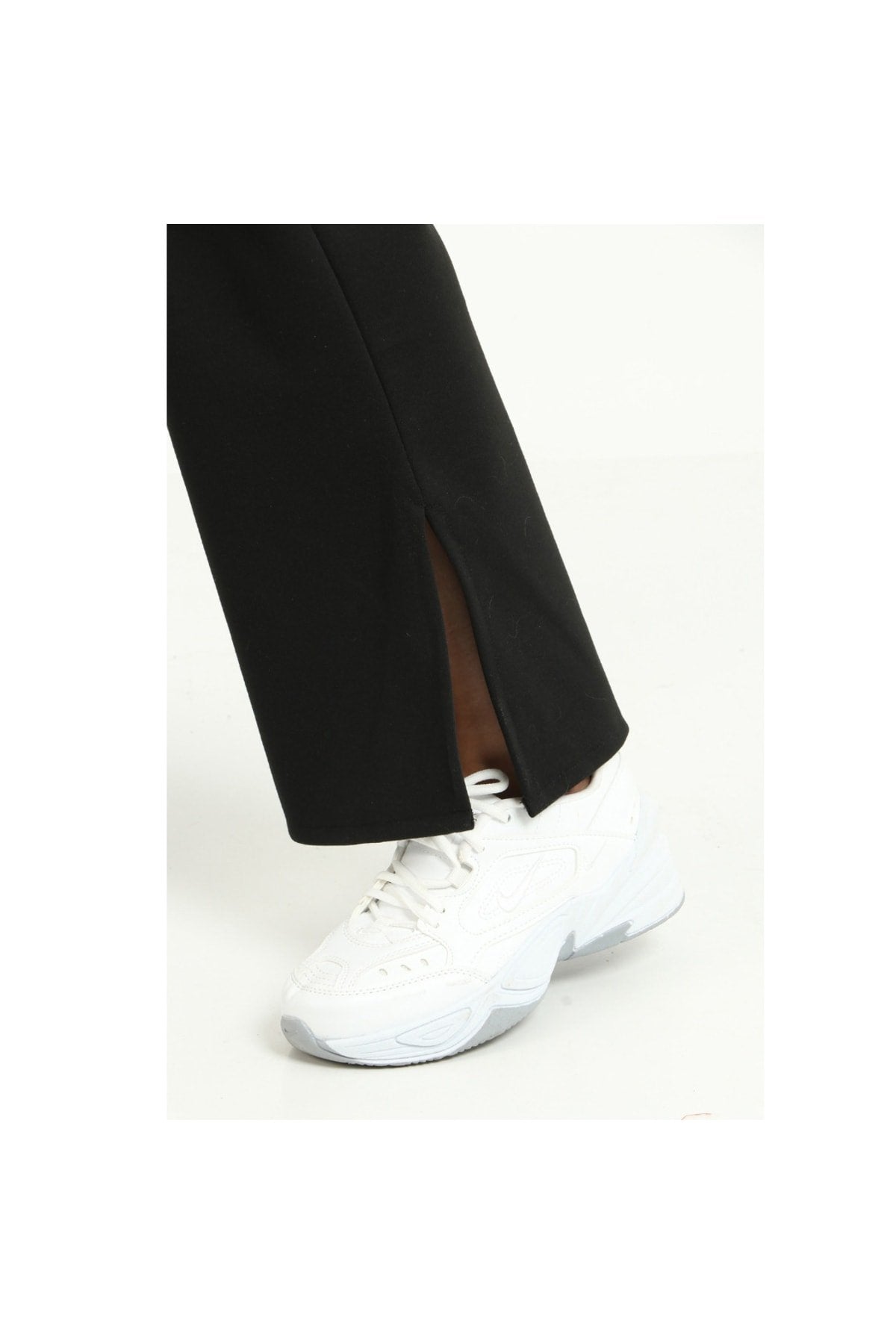 Bej Yüksek Bel Yan Yırtmaçlı Ispanyol Paça Toparlayıcı Tayt