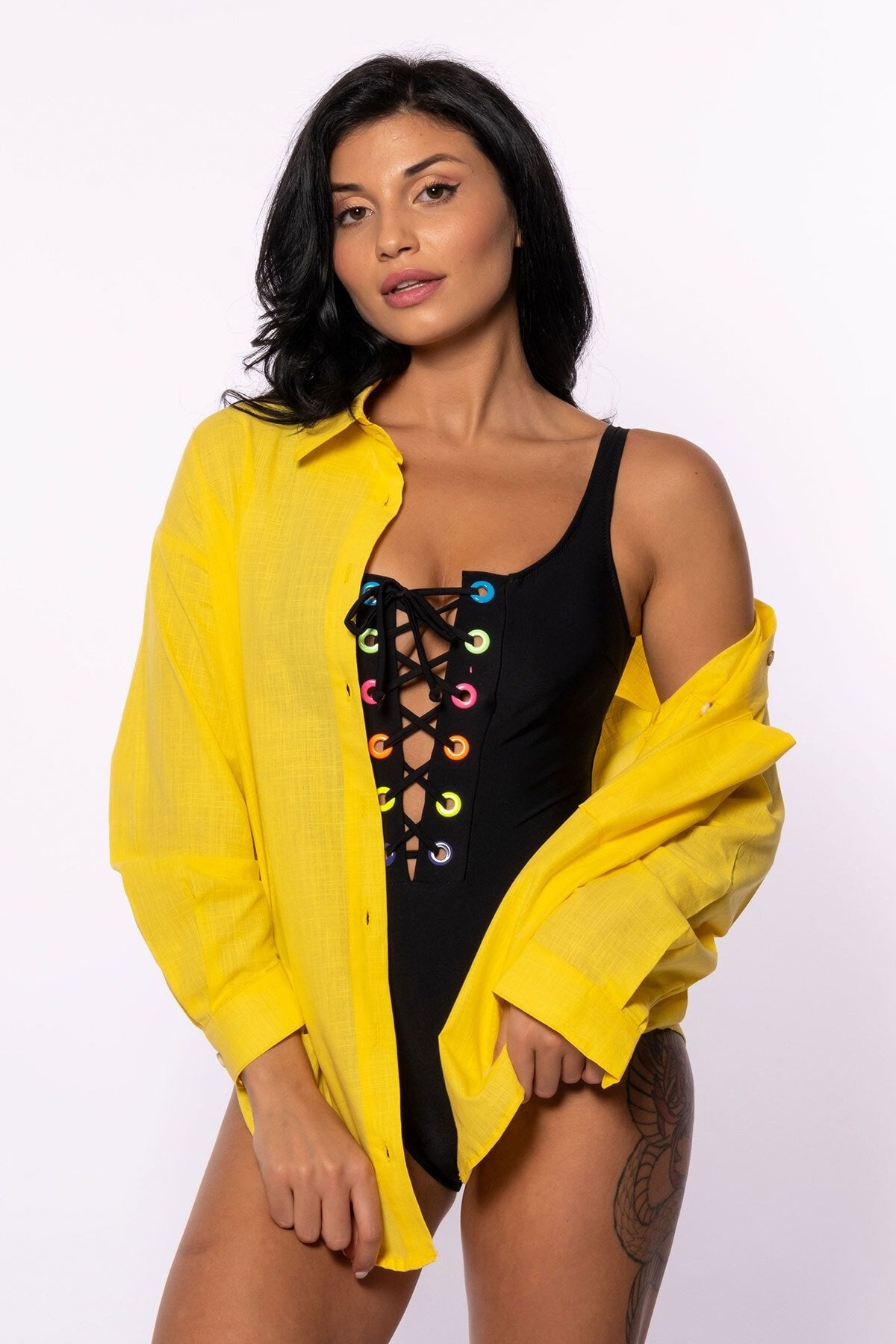 Pembe Keten Oversize Gömlek